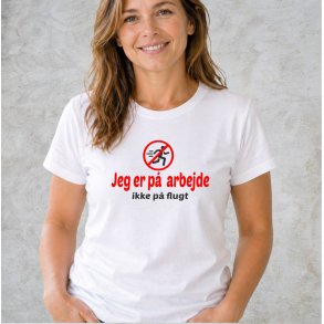 Rolig jeg er p� arbejde ikke p� flugt .