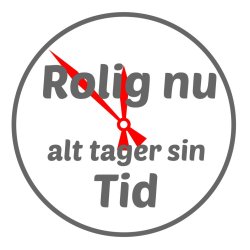 Rolig nu alt tager tid .