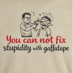 You can not fix stupidity with gaffatape