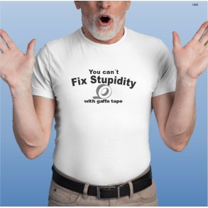 You can not fix stupidity with gaffatape
