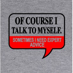 Of course I talk to myself. Sometimes i need expert advice