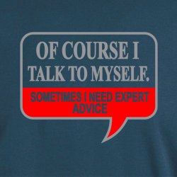 Of course I talk to myself. Sometimes i need expert advice