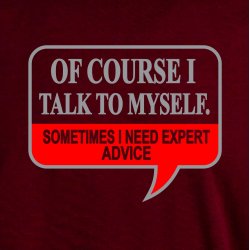 Of course I talk to myself. Sometimes i need expert advice