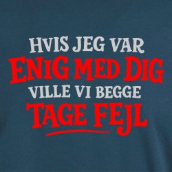Hvis jeg var enig med dig  ville vi begge tage fejl