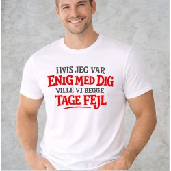Hvis jeg var enig med dig  ville vi begge tage fejl