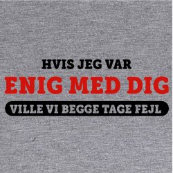Hvis jeg var enig med dig  