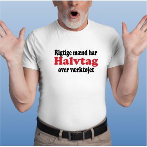 Rigtige mnd har halvtag over vrktjets shirt