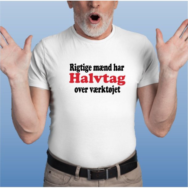 Rigtige mnd har halvtag over vrktjets shirt