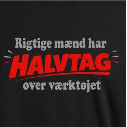 Rigtige m�nd har halvtag over v�rkt�jets shirt