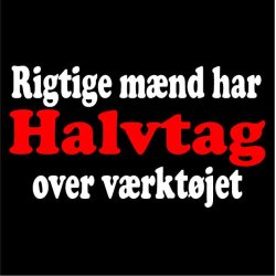 Rigtige mnd har halvtag over vrktjets shirt