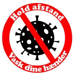 Hold afstand og vask dine hnder.