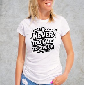 it�s never too late to give up