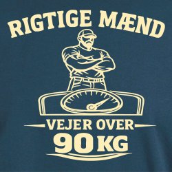 Rigtige m�nd vejer over 90 kg 