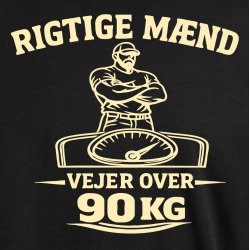 Rigtige m�nd vejer over 90 kg 