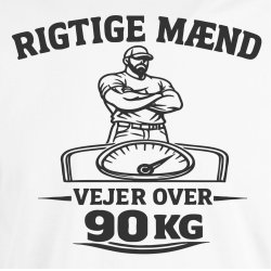 Rigtige m�nd vejer over 90 kg 