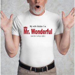 My wife thinks I�m Mr. Wonderful