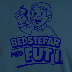 Bedstefar med fut i.