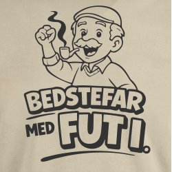 Bedstefar med fut i.