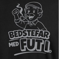 Bedstefar med fut i.