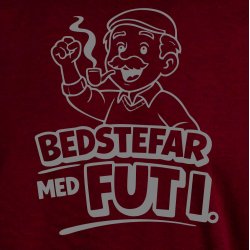 Bedstefar med fut i.