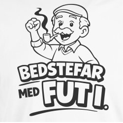 Bedstefar med fut i.