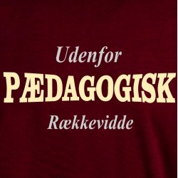 Uden for p�dagogisk r�kkevide