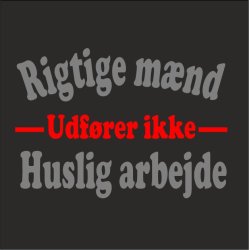Rigtige mnd udfrer ikke huslig arbejde