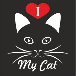 I love my cat.
