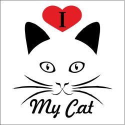 I love my cat.