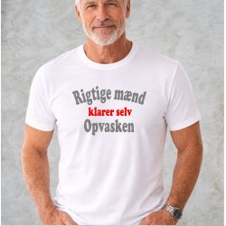 Rigtige m�nd klare selv opvasken.