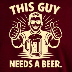 This guy needs a beer.