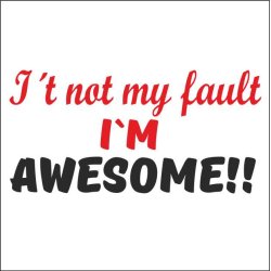 It is not my fault