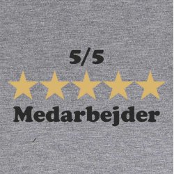 Fem stjernet medarbejder 