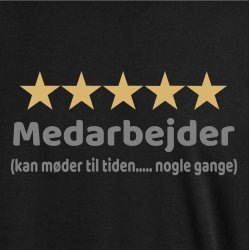 Fem stjernet medarbejder 